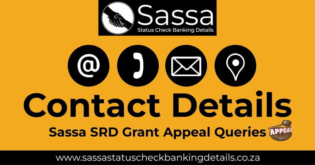 Contact Details for Sassa SRD Grant Appeal Queries 
