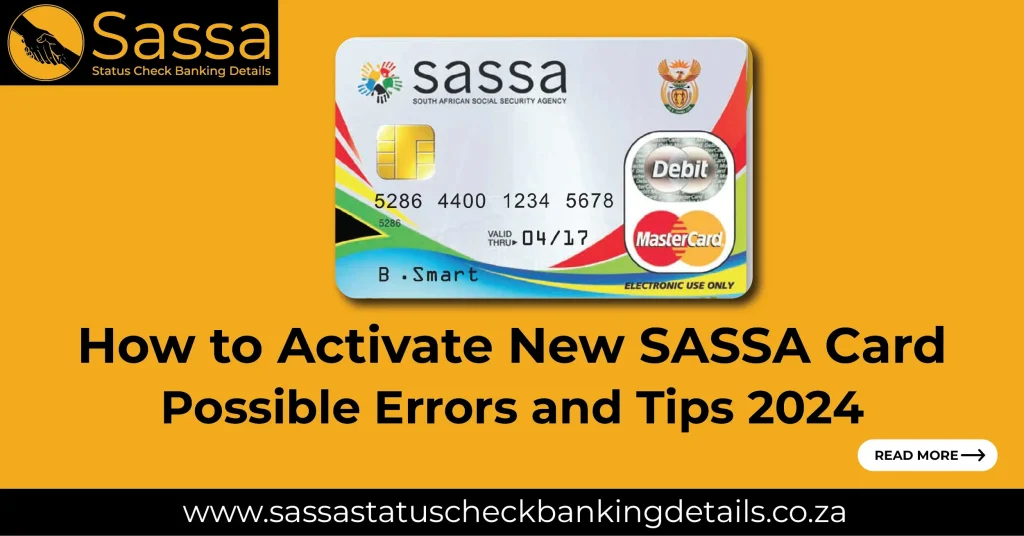 How to Activate New SASSA Card