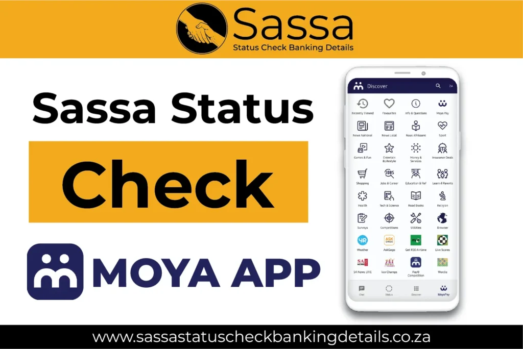Check Sassa Status on Moya App