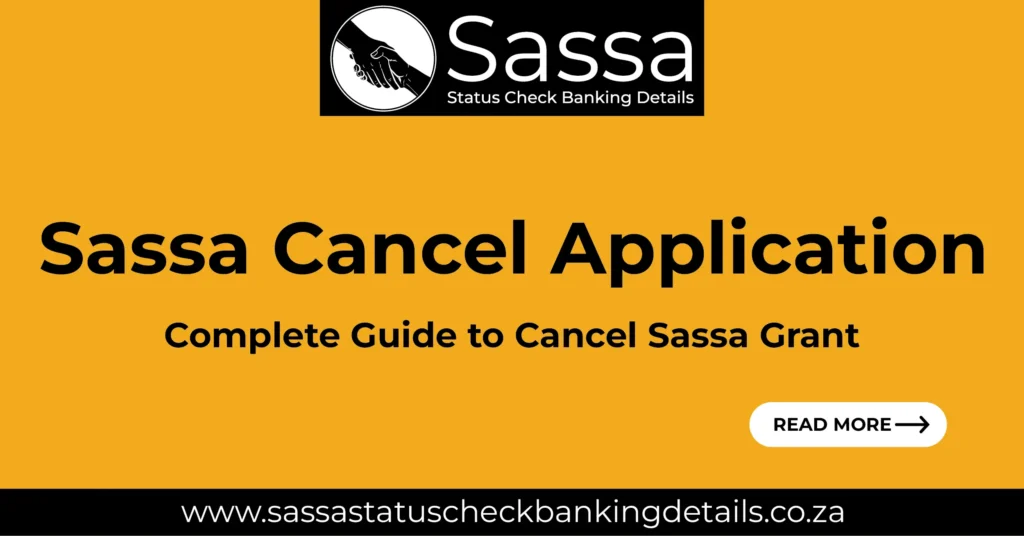 Sassa Cancel Application