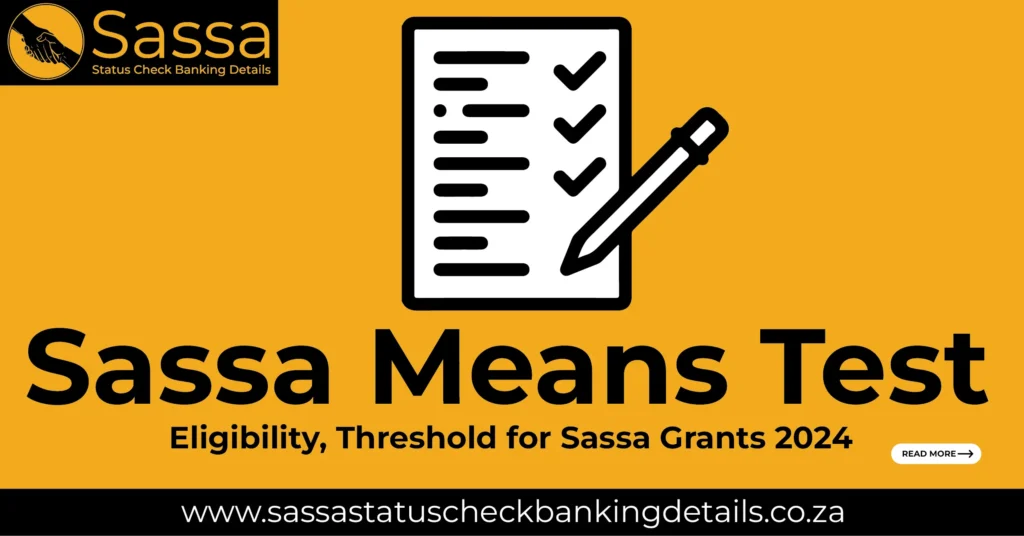 Sassa Means Test