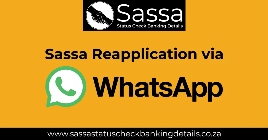Sassa Reapplication via Whatsapp
